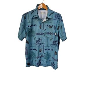 Momentum‎ Men's Vented Trop Graphic Print Sh. Sleeve  L  from St. Kitts Resort